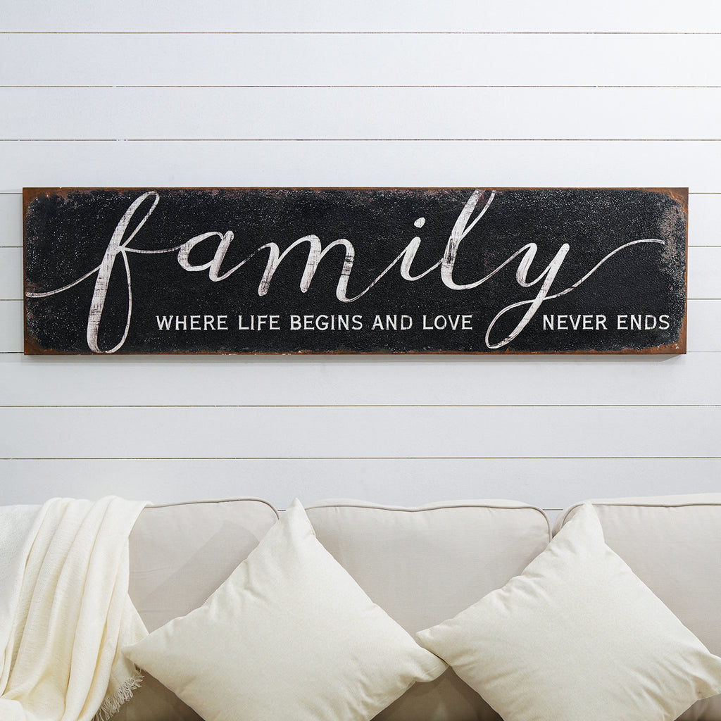Family Large Iron Wall Sign