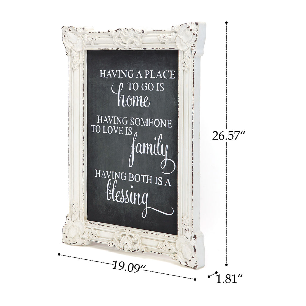 Home Family Blessing Carved Frame Wall Sign