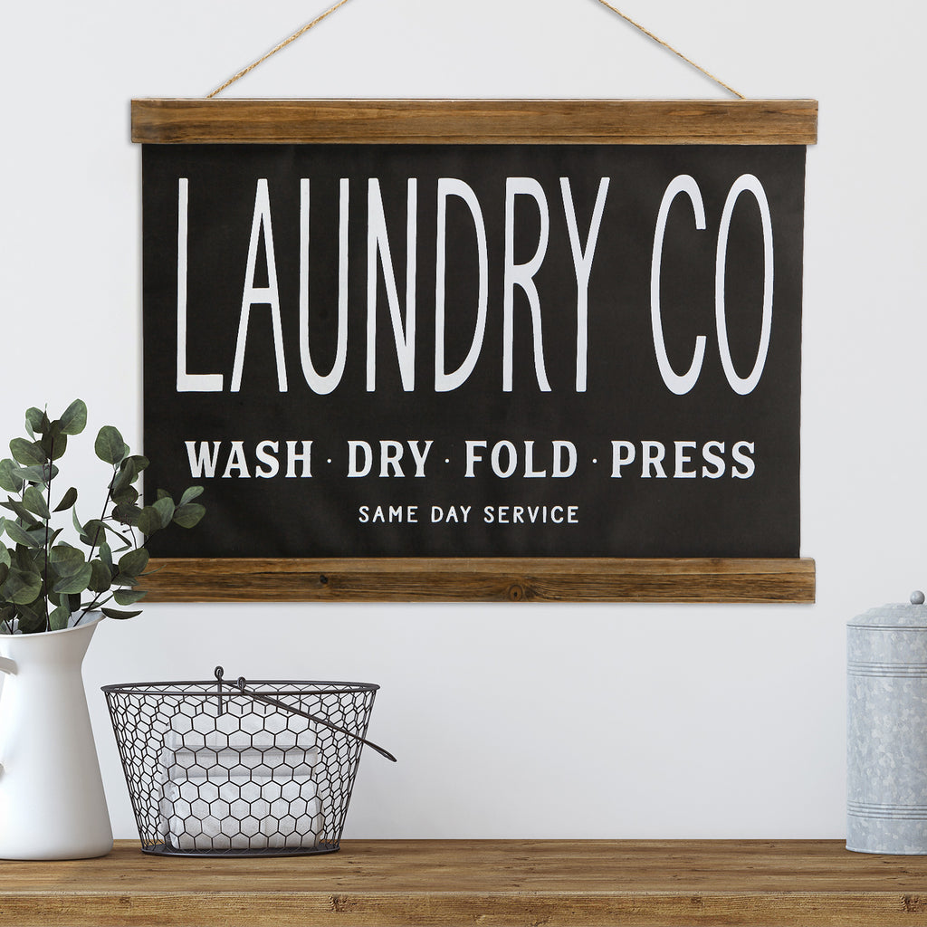 Laundry CO Paper Scroll Sign