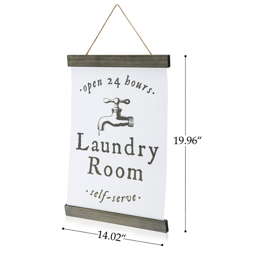 Laundry Room Paper Scroll Sign
