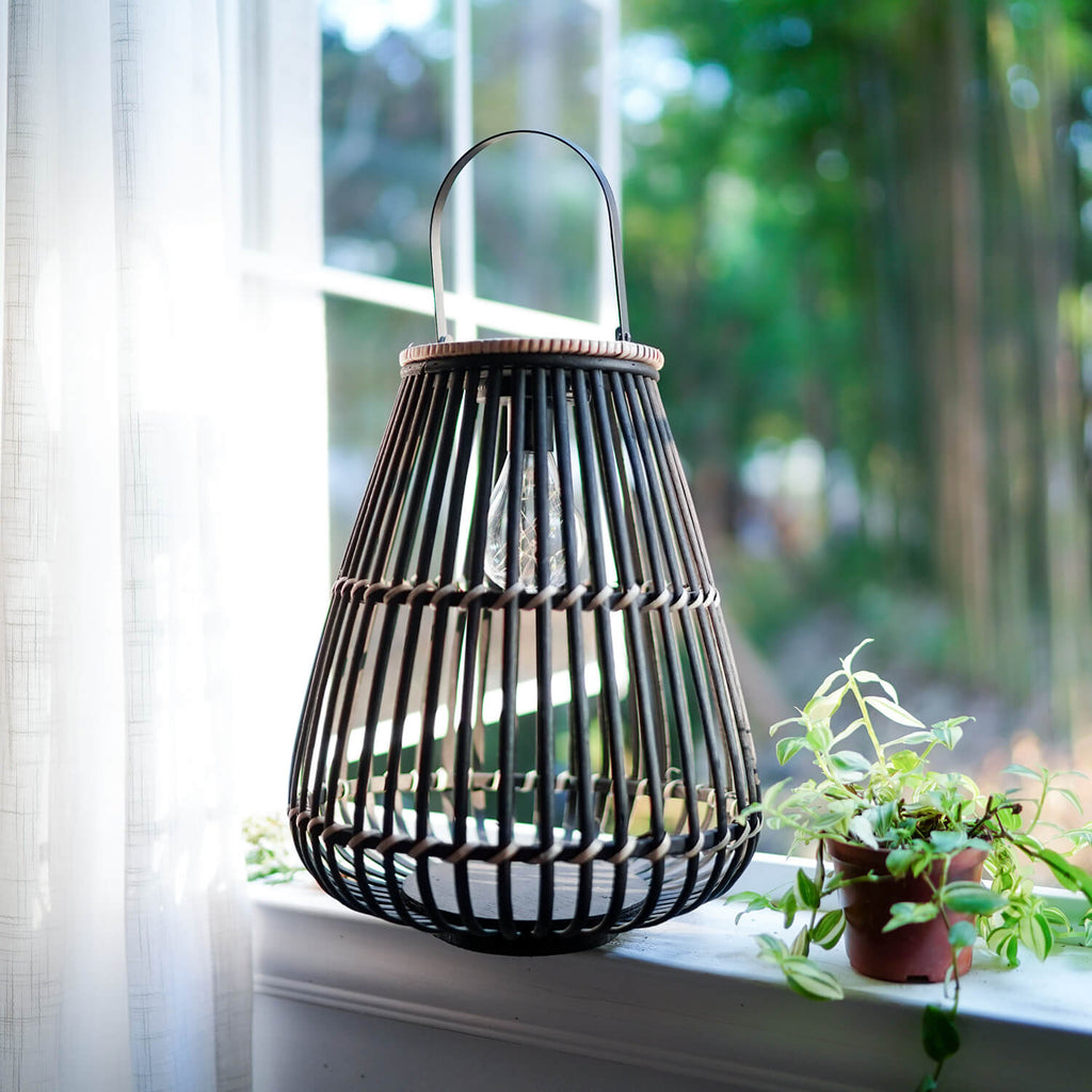 Original Barn丨Black Bamboo Solar Large Lantern