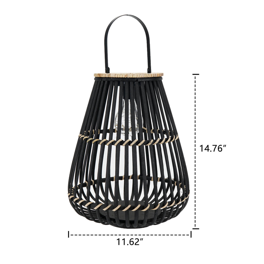 Original Barn丨Black Bamboo Solar Large Lantern