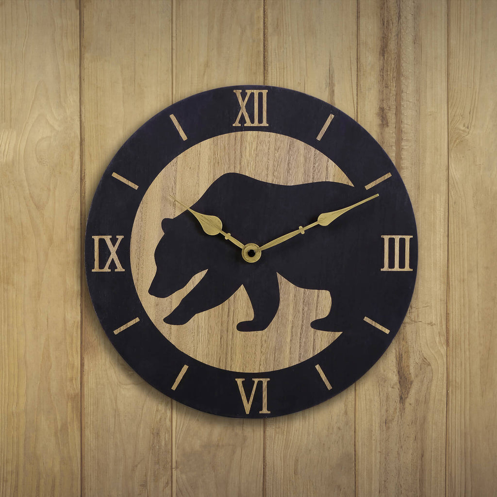 Original Barn丨Cabin Style Bear Wall Clock
