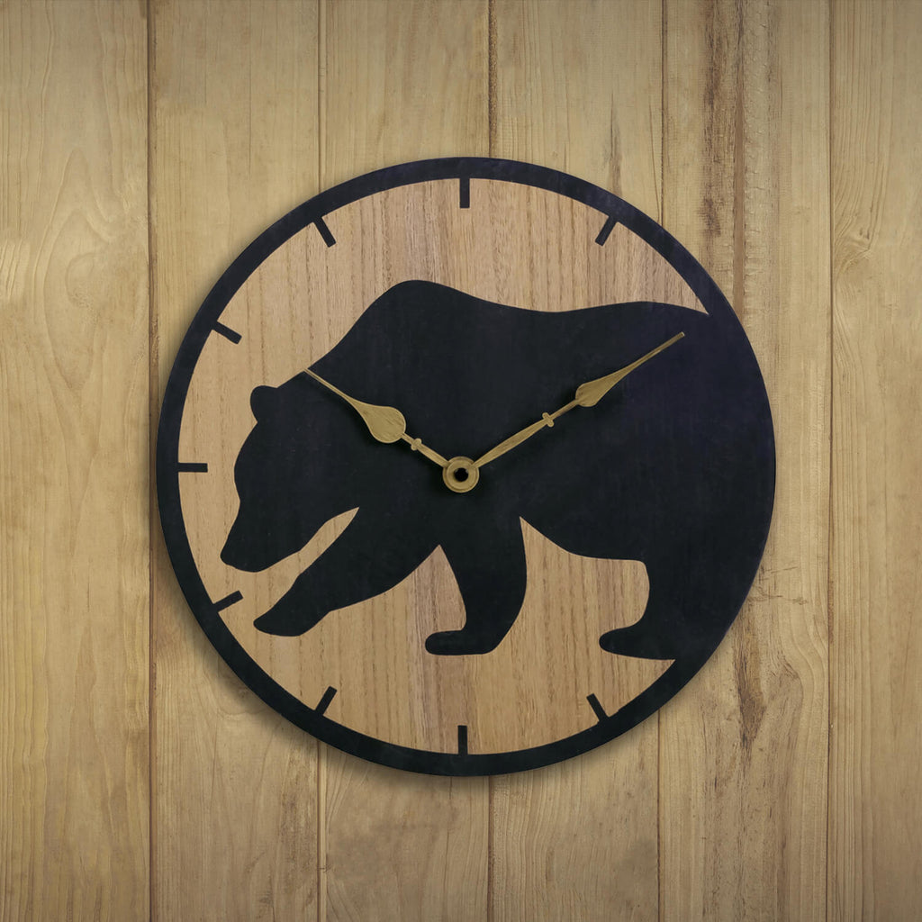 Original Barn丨Cabin Style Bear Wall Clock
