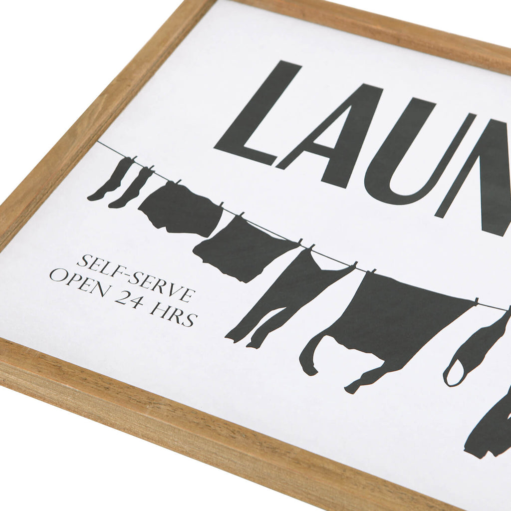 Original Barn丨Clothesline Laundry Sign, 20"×14", Wood Framed