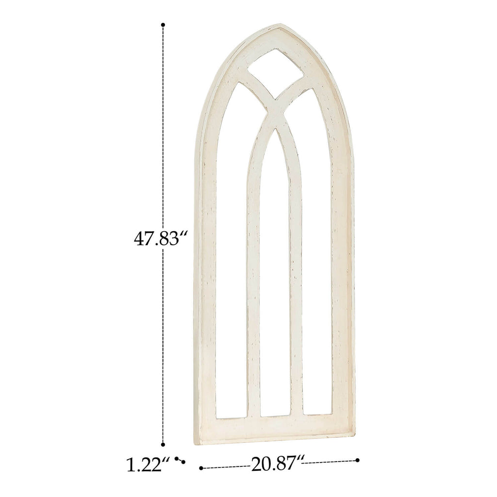 Original Barn丨Gothic Cathedral White Wooden Window Frame Wall Decor