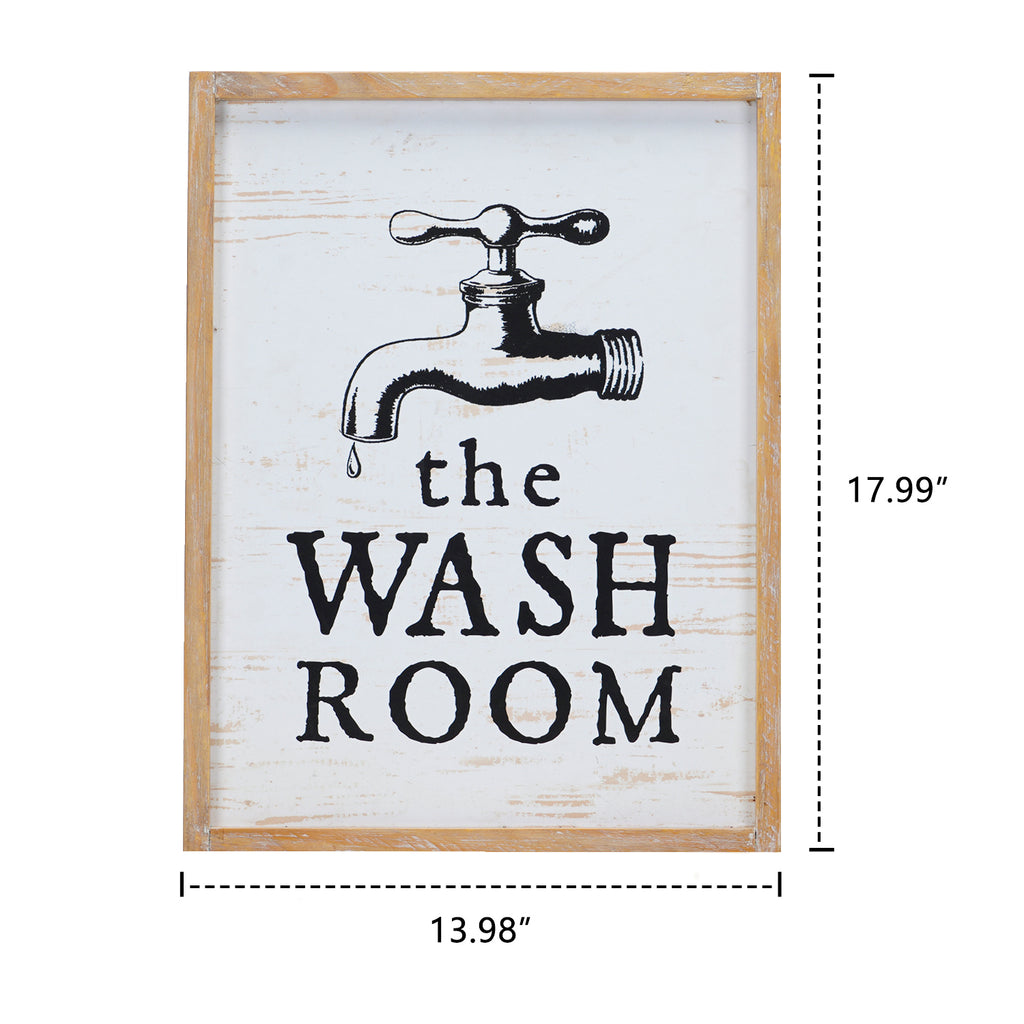 The Wash Room Wall Sign