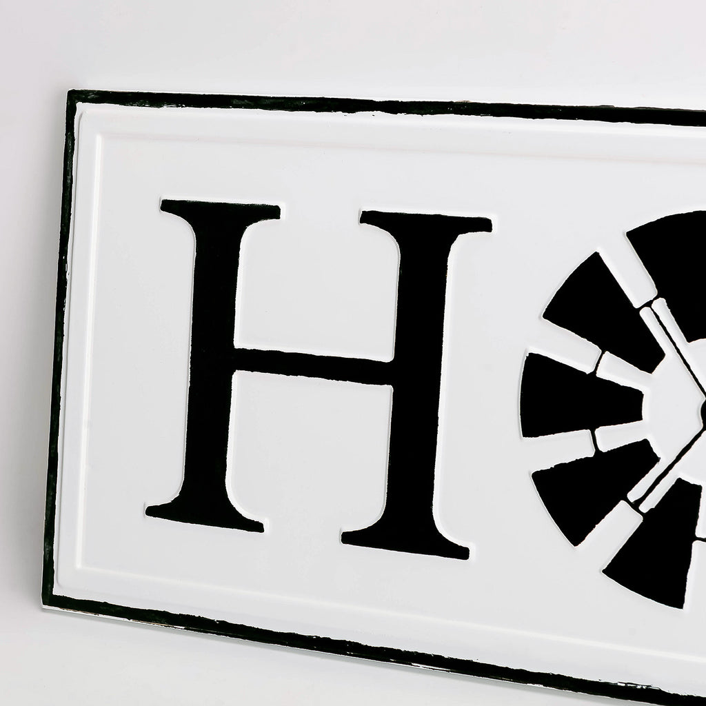Windmill Home Iron Wall Sign